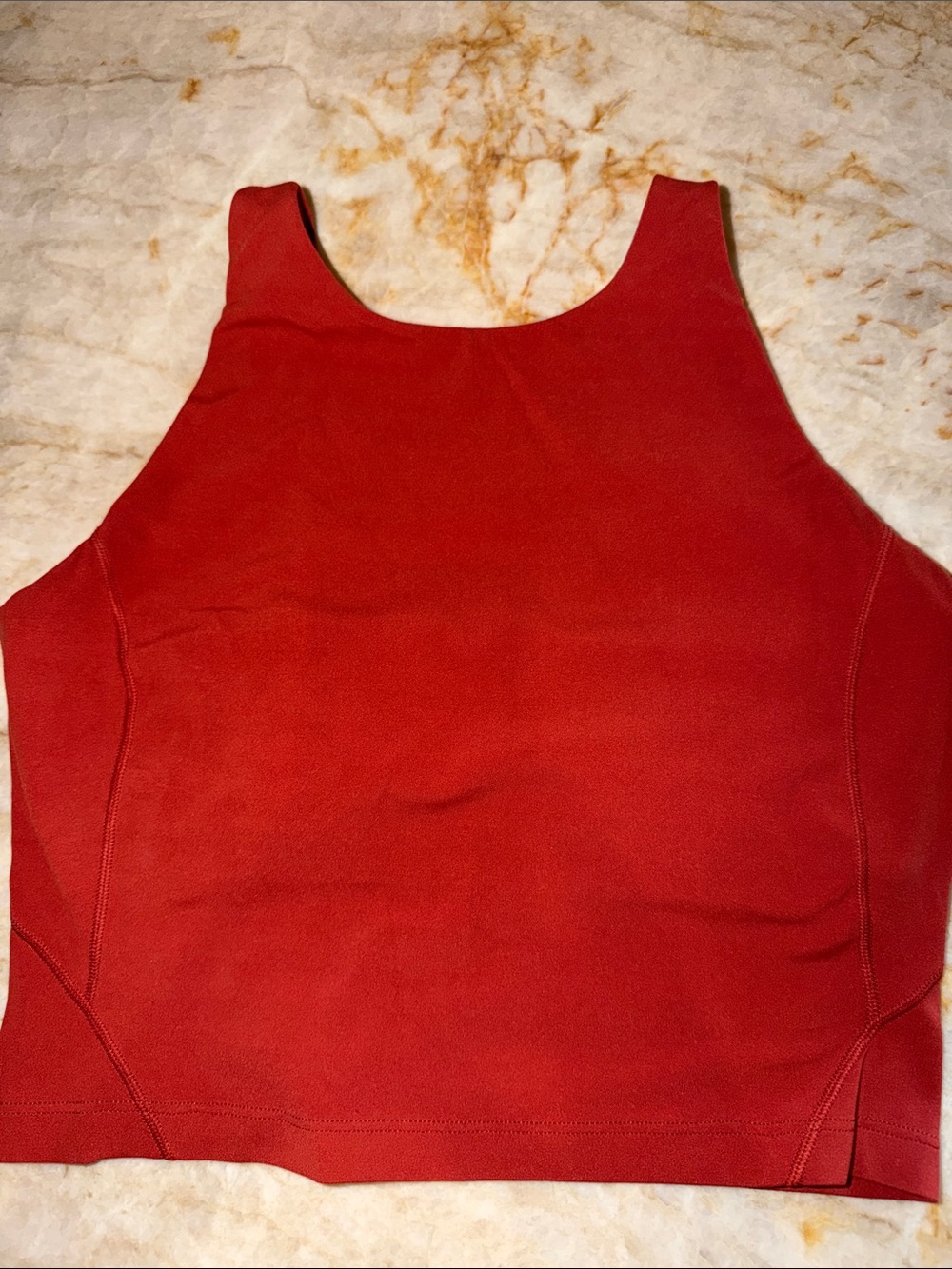Lululemon rust colored high neck jog bra size 6